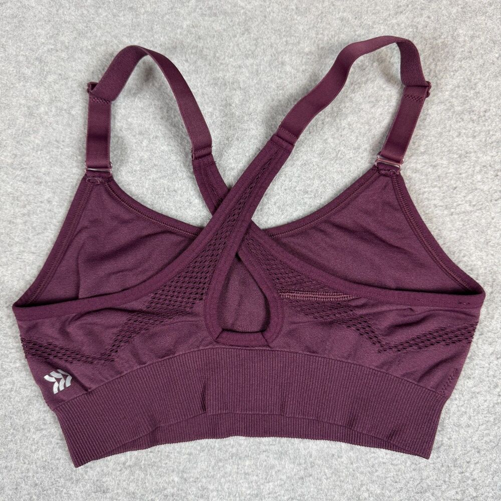 All In Motion Womens Maroon Adjustable Gym Workout Sports Bra - XS - Picture 2 of 5